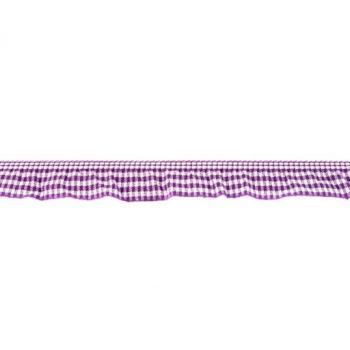 Elastisches Karorüschenband Lila 2 cm Breite